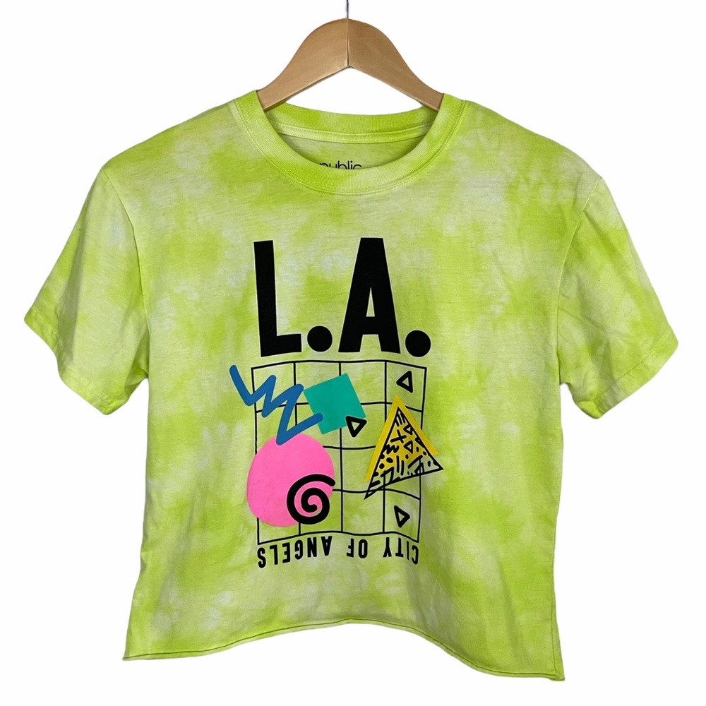 L.A. City of Angels Tie-Dyed Crop Top